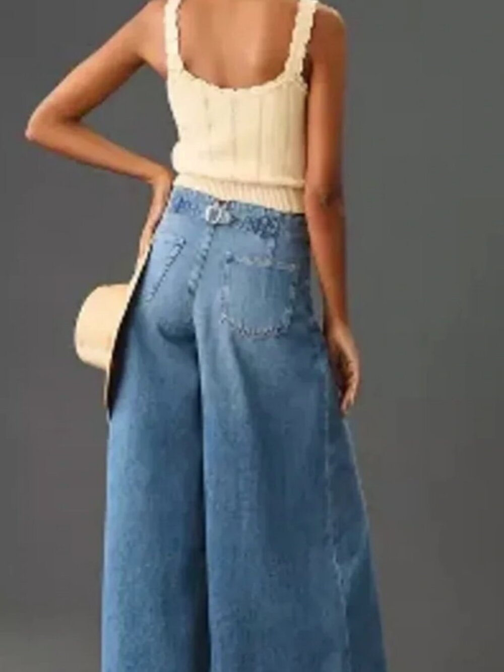 Pilcro Corset High-Rise Crop Culotte Jeans 25 - Picture 3 of 4